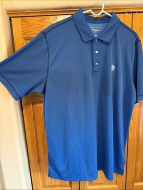 Pebble Beach Men's Navy Blue Performance Golf Polo-XL